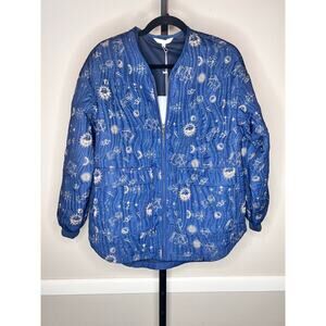 Calme Johnny Was Oversized Horoscope Quilted Jacket Size XS NWT